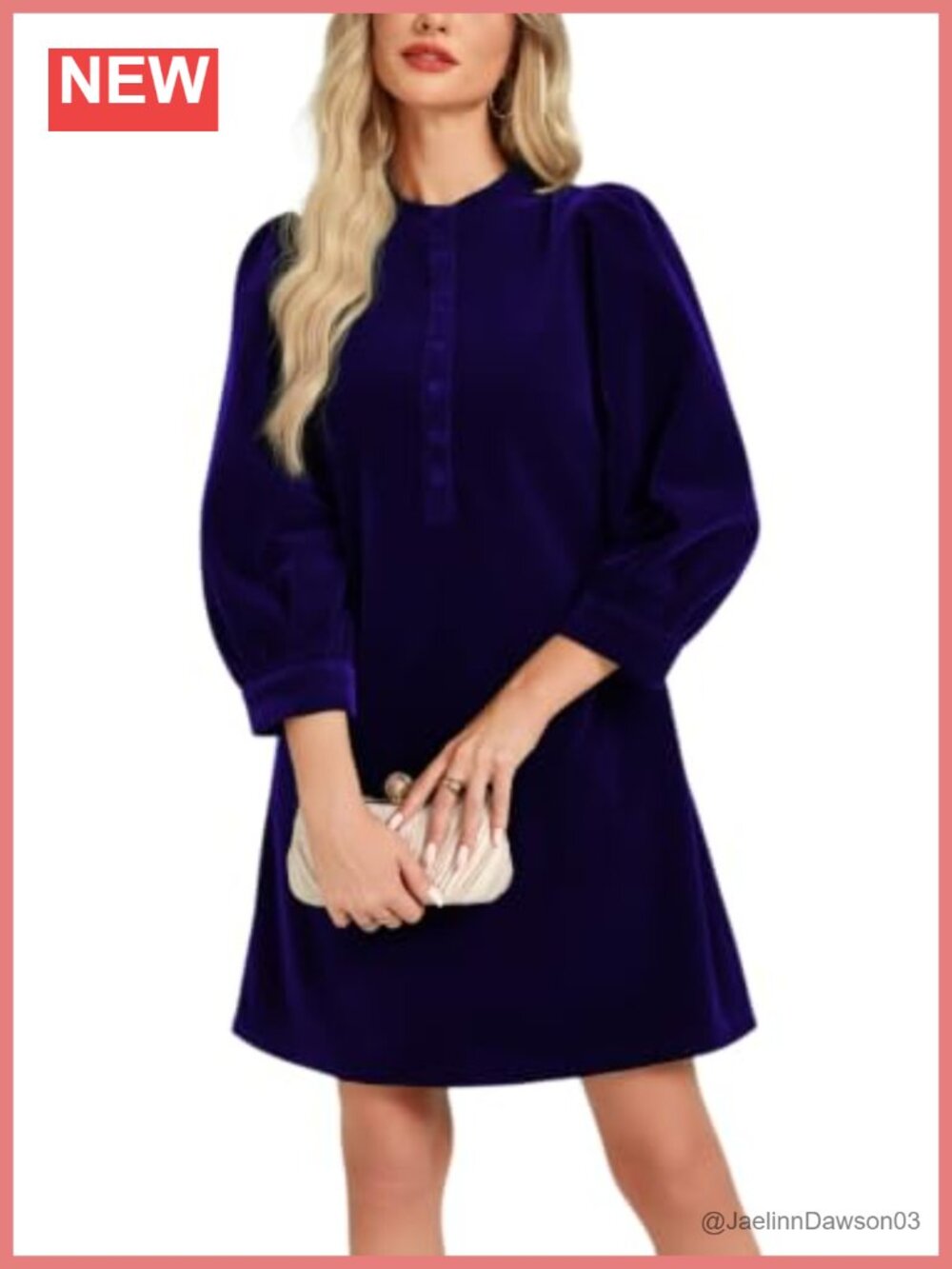 Velvet Shift Dress Women Mock Neck 3/4 Sleeve Cocktail Mini Formal Party